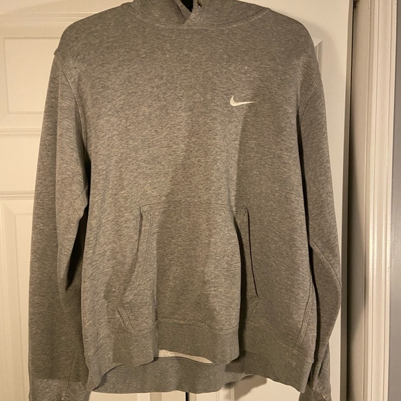 Grey Vintage Nike Distressed Hoodie Medium - Picture 2 of 6
